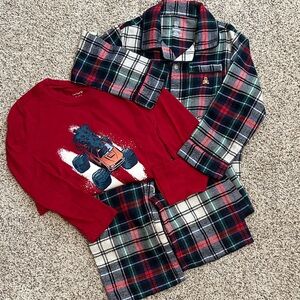 GAP Red & Green Plaid Kids Pajama Set